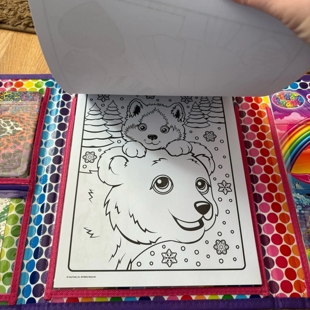 Lisa Frank Art Case Tikanni 2020 Trifold Portfolio On the Go Storage Art Kit